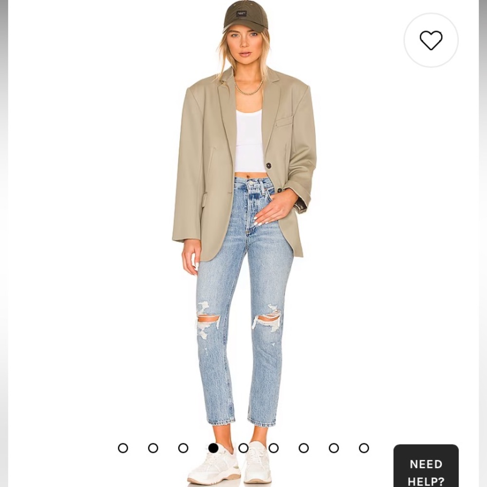 AGOLDE Riley high rise cropped jeans in Blitz 25